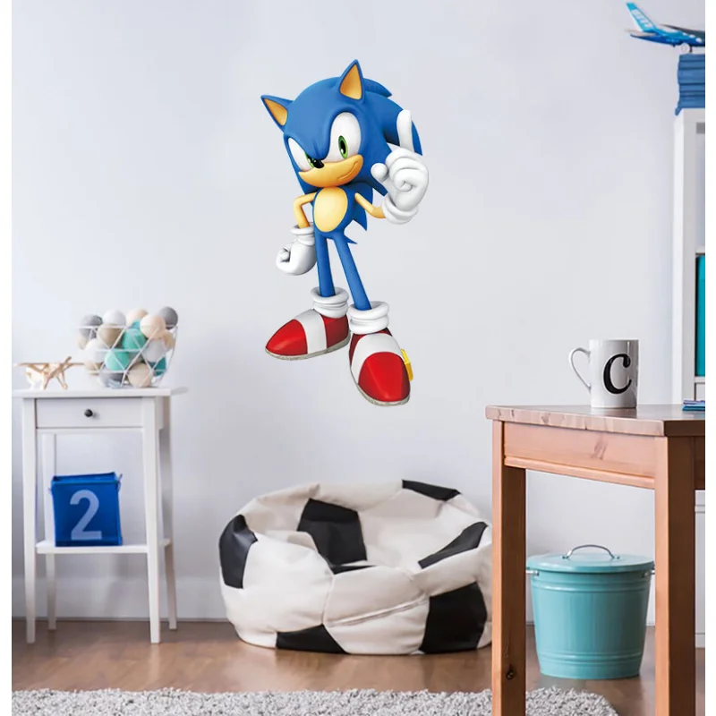 Sonic The Hedgehog Peel and Stick Wallpaper Cartoon Self-Adhesive Wall  Sticker Boys Bedroom and Kids Game Room Wall Decor Poster - AliExpress