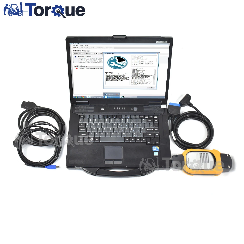 

For Volvo Truck Diagnostic Scanner Tool Toughbook CF52 Laptop Vcads 88890180 Interface with PTT 2.8 /88890020 Vcads Pro