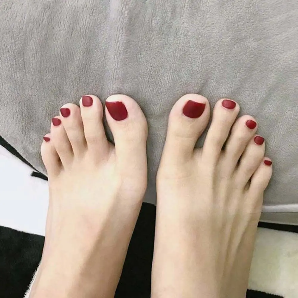Matte False Toenails Full Cover Artificial Nails Set_voghion.com
