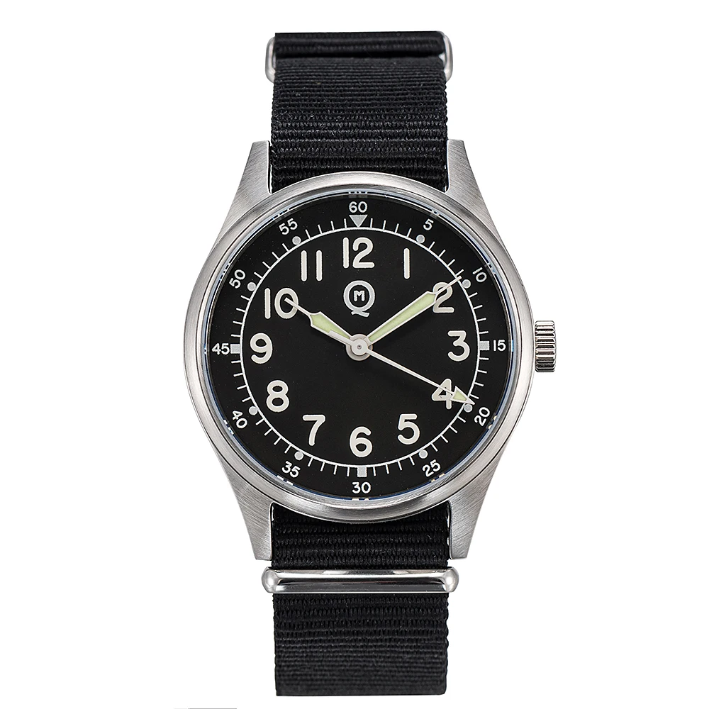 QM  Men's 100M Stell Watch Unique US American 113A  Aviation Military Pilot Waterproof  Special Forces Japan Movement 8023 qm vintage pilot watch us american 113a aviation military special forces 100m unisex swimming sprot flight time clock 8023ab