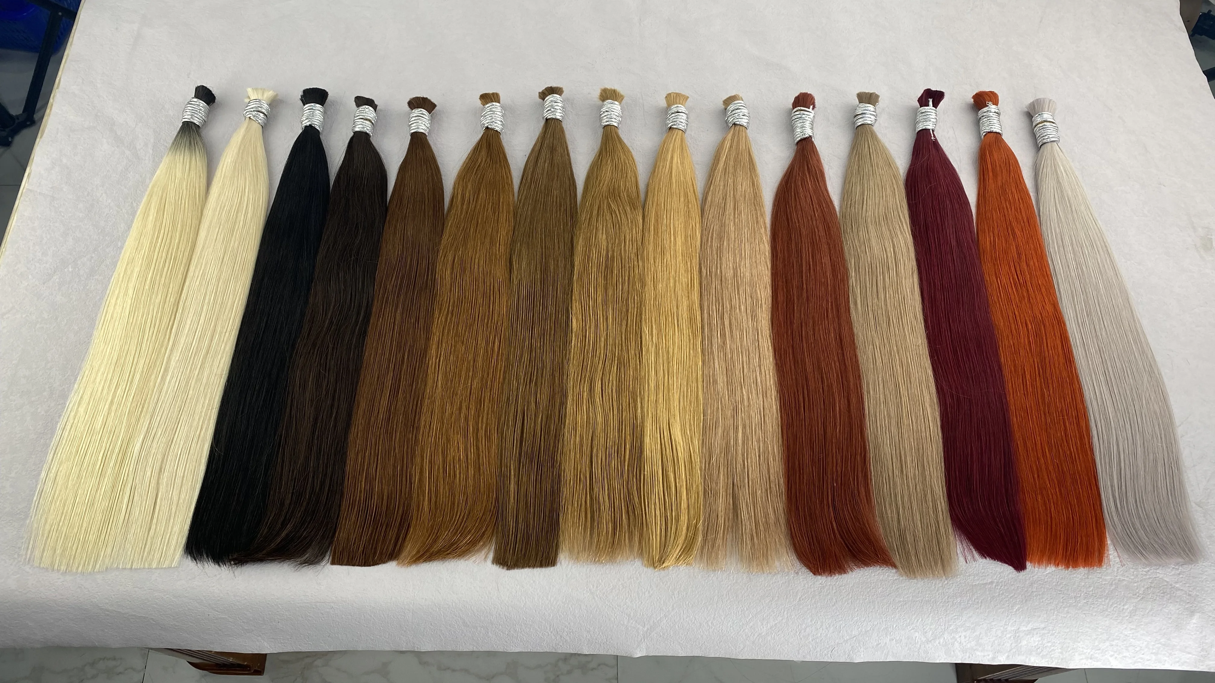 Russian Striaght Human Hair No Weft Virgin Bundles Highlight Original Bulk Extensions Natural Unprocessed 613 Blonde Braidi human hair extensions