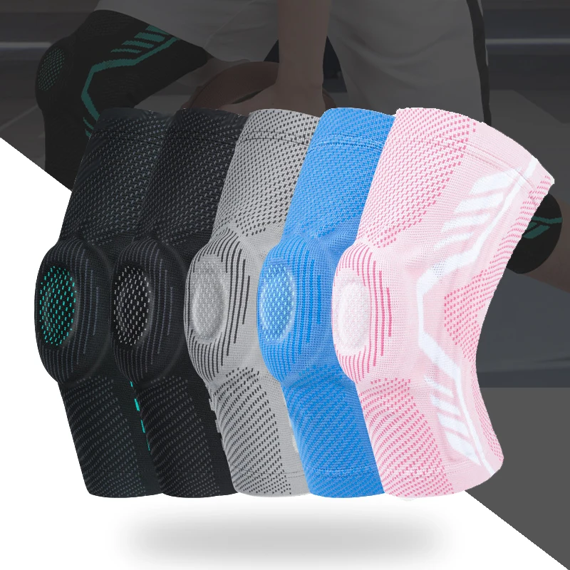 

2Pcs Basketball Knee Pads Compression Volleyball Running Knee Sleeves Elastic Gym Sports Gel Knee Support Brace Protector