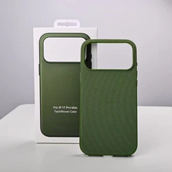 Woven Magnetic Phone Case with MagSafe Compatibility - Premium Protective Cover - iPhone 18 Pro Max (Green With Box)