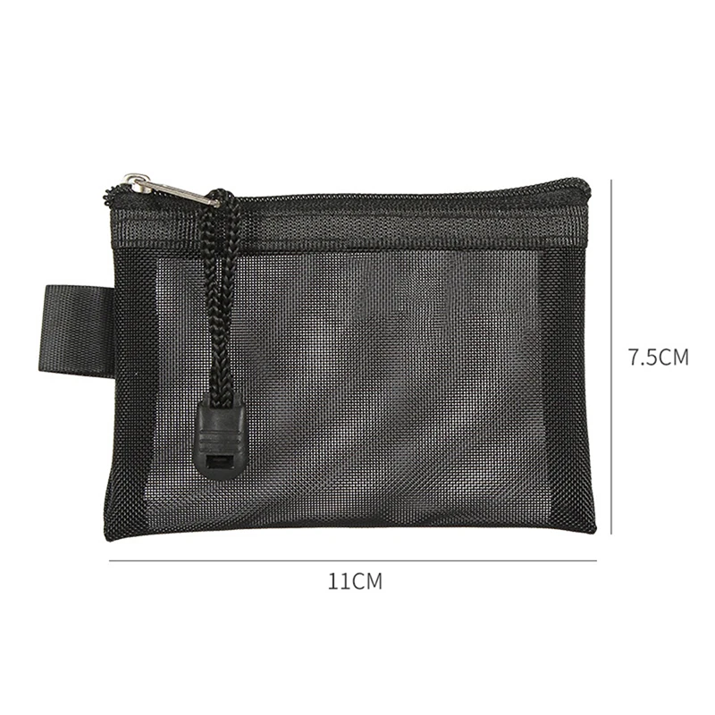 

1PC Transparent Nylon Mesh Card Bag Credit ID Card Organizer Portable Coin Purse Lipstick Earphone Data Line Key Storage Bag