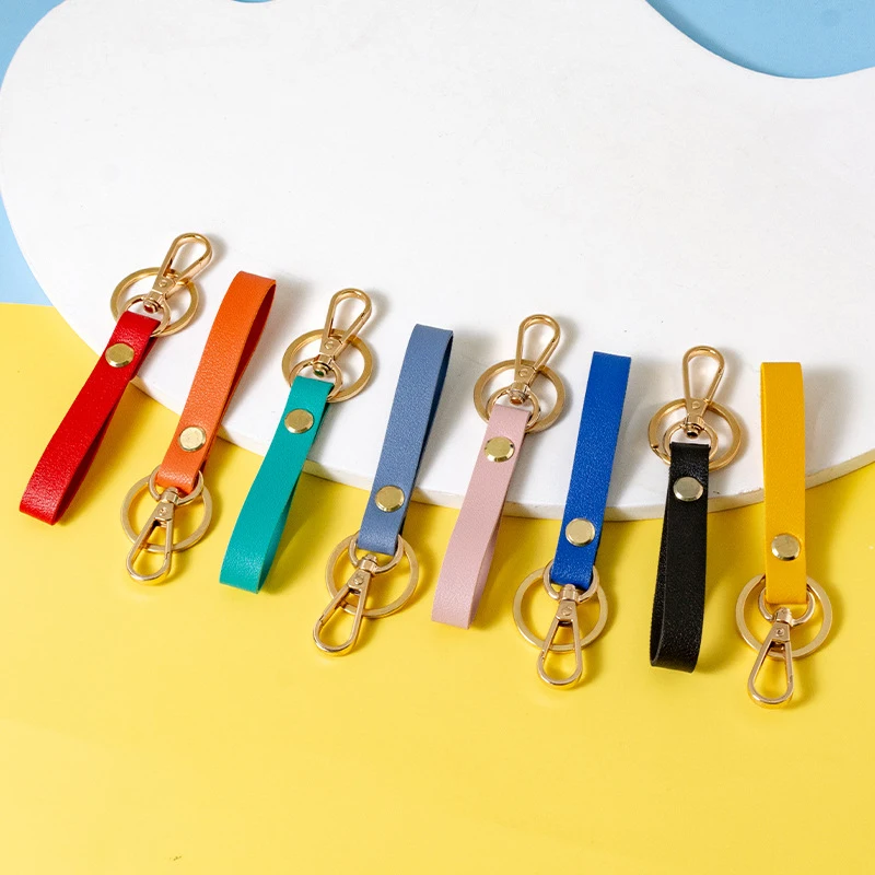 

Leather Strap Keychain Women Car Bag Key Ring Key Holder Key Chain Gift Waist Wallet Keyring Pendant Purse Handle Handbag Belts