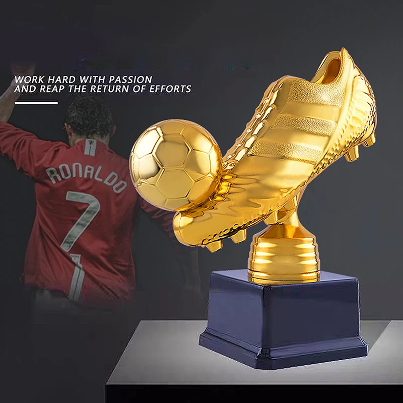 핫 세일 유럽 골든 슈 풋볼 축구 어워드 트로피 베스트 슈터 슈 부츠 팬 기념품 컵 선물 공예품