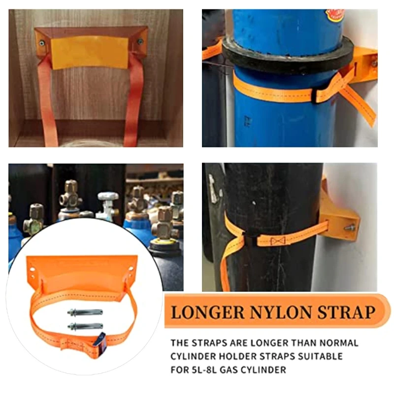 2025 Propane Holder Gas Cylinder Wall Mounted Bracket Safety Strap Durable ABS Propane Holder Bracket