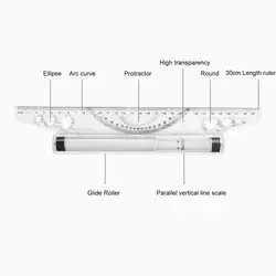 Stationary Excellent Student Architect Parallel Ruler Universal Foot Drawing Roller Ruler Easy to Use for School