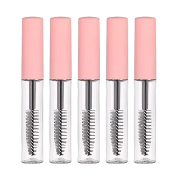 5PCS Refillable Empty Eyelash Mascara Cream Tube with Brush Durable Plastic Container for DIY Cosmetic Sample Size Container 1