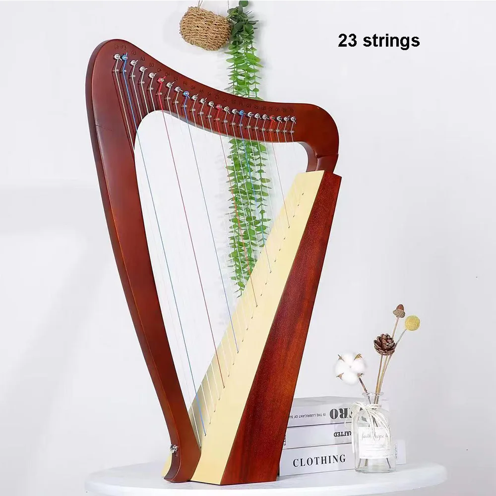 Harp 19 23 String Half Key Lyre Harp High Quality Mahogany Musical Instrument 19 23 String Lyre Musical Instrument