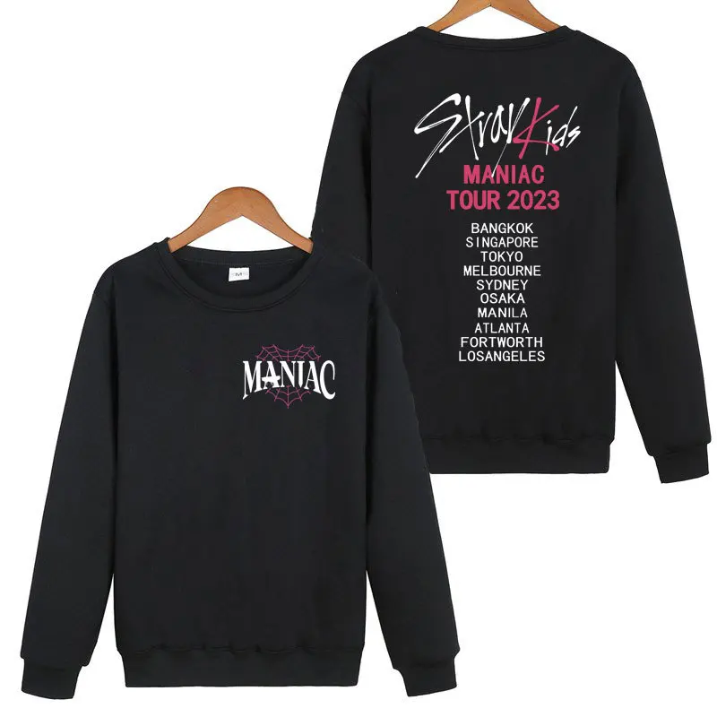 

Korean Fashion Stray Kids Maxident Hoodie Kpop Harajuku Pullovers Men's Long Sleeve Crewneck Sweatshirts Hoody Oversized Couples