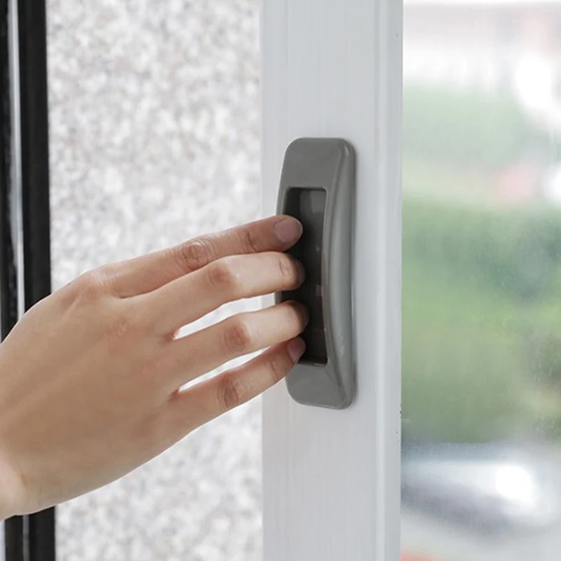 Self Adhesive Sliding Door Handles 2Pcs for Doors Glass Window Cabinet Drawer Wardrobe Handle Push-pull Home Supplies for door handles