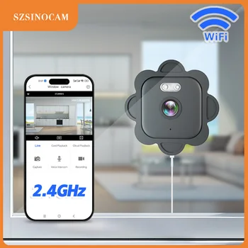 SZSINOCAM 2.4Ghz WiFi IP Camera Indoor Magnetic Window Security Camera Mini Stick-on Glass Surveillance 1