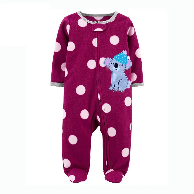 Baby Fleece Footed Romper Pajamas 6