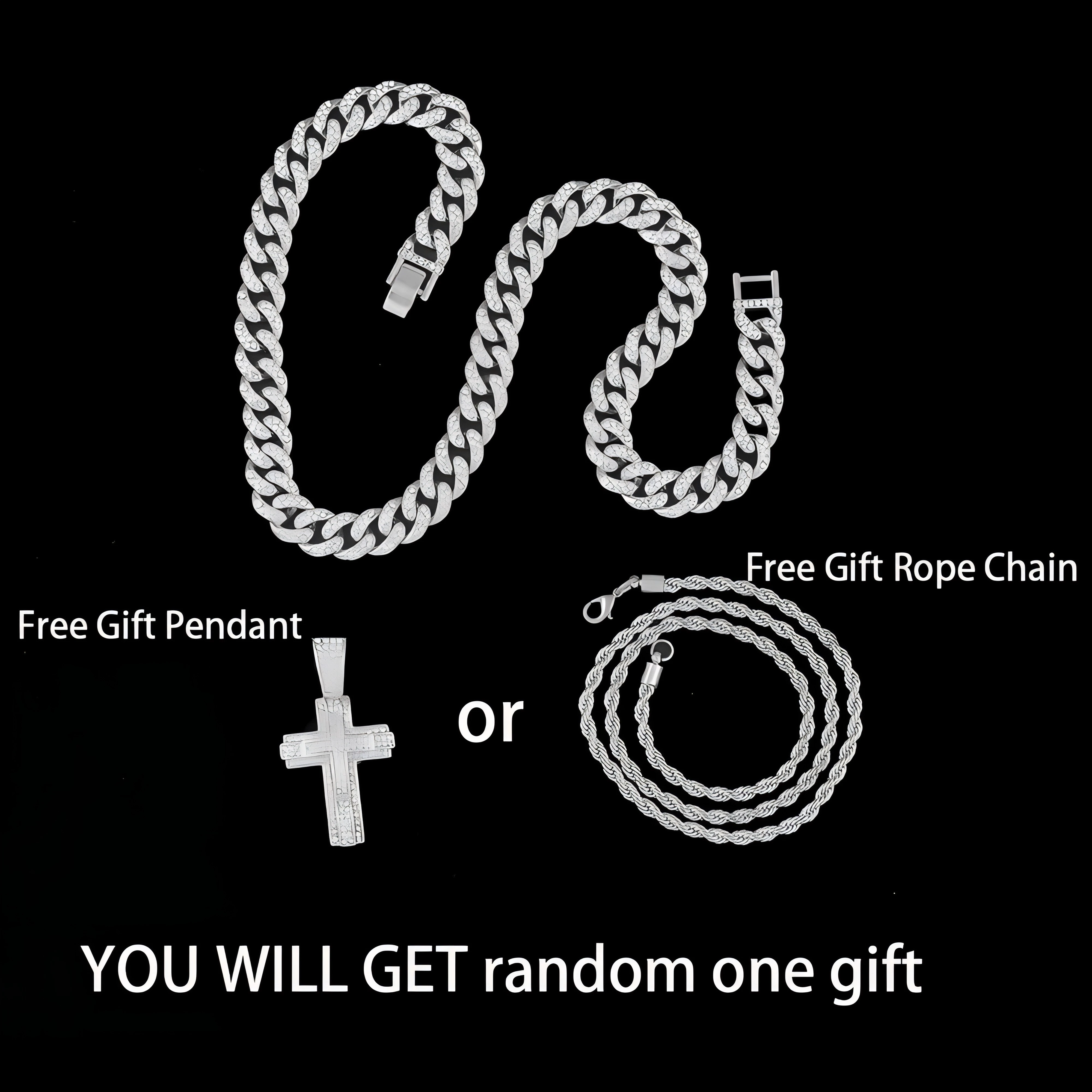 Men Women Shiny Cross Pendant Necklace With Miami Cuban Chain Link Hip Hop  Iced Out Bling Fashion Exquisite Charm Jewelry Gift - AliExpress