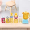 6Pcs/Set 1:12 Dollhouse Miniature Juicer Drink Bottle Cup Kitchen Kitchenware Pretend Doll House Food Kitchen Toy Accessories 1