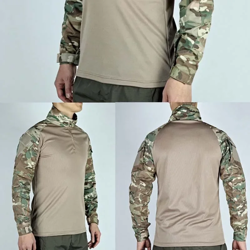 Men's Outdoor Combat Long Sleeve Tactical Shirt - Durable and Wear-Resistant