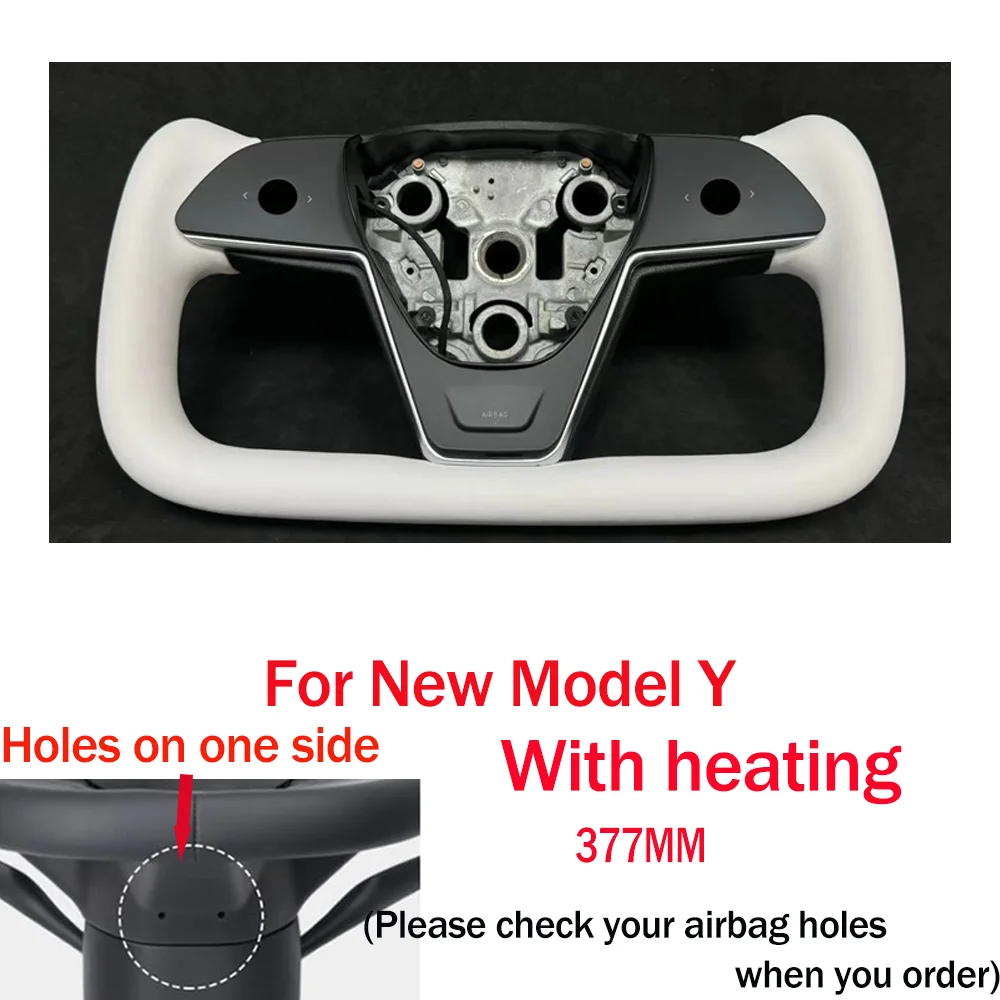 ヨーク-革の車のステアリングホイール、加熱ヨークハンドル、テスラ