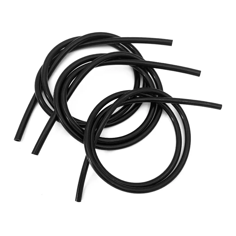 2-Meter Flexible Black Transparent Food-Grade Silicone Rubber Hose - Nontoxic Tubing