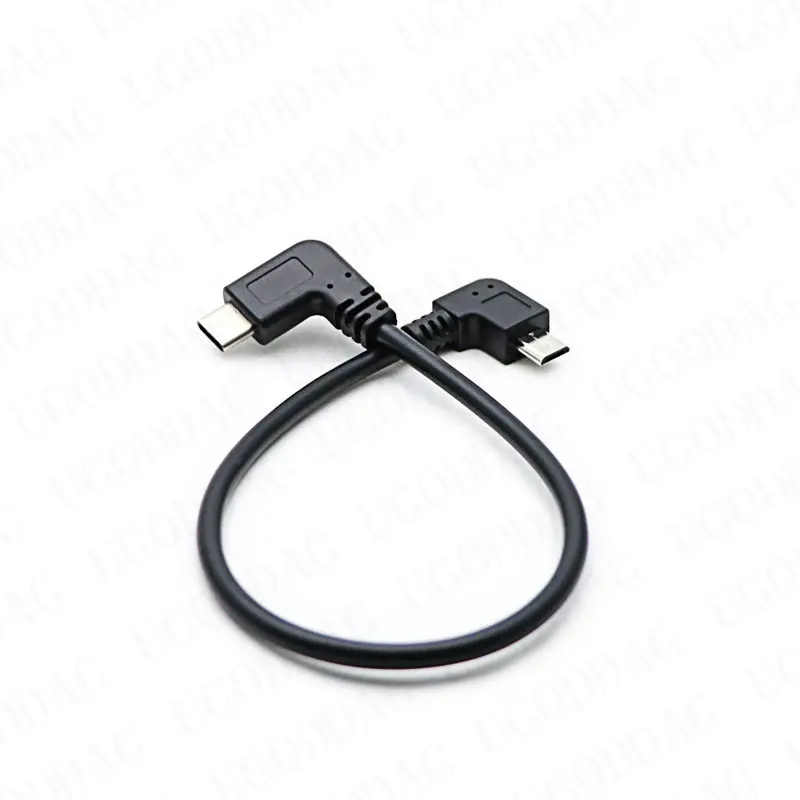 Digite c para Cabo Micro Usb 90 Graus Micro Pinos Macho para Usb c Macho Extensão para Macbook Pro Laptop e Android - Imagem 6