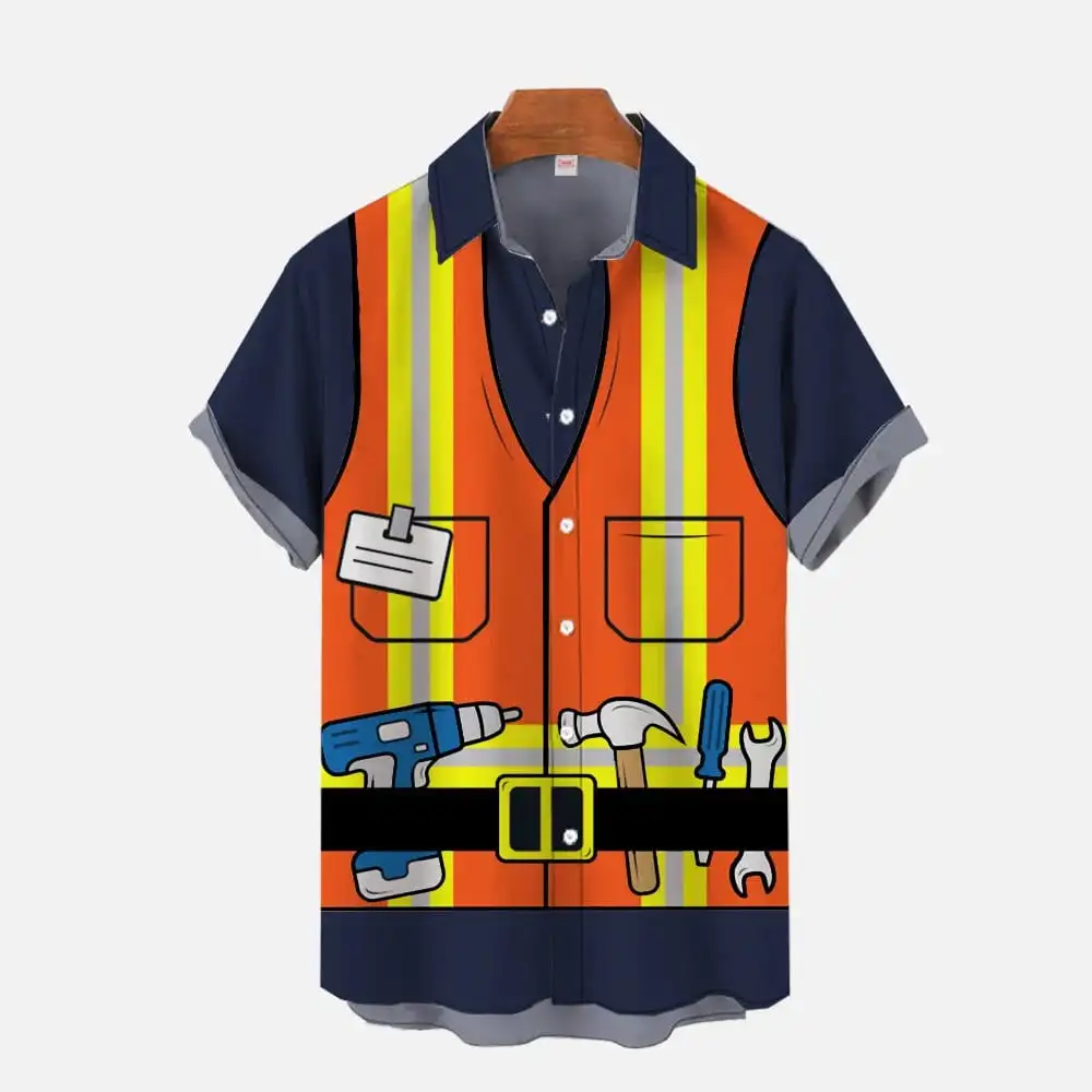

Modern Pattern Printing Men's Short Sleeve Shirt shirt K4
