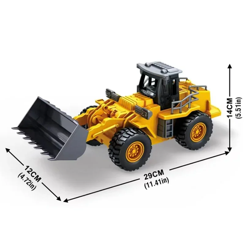 2.4G RC Dump Truck Alloy 9CH Excavator Lights Remote Control Bulldozer Multi-functional Engineering Vehicle Kids Toys Boys Gifts 5