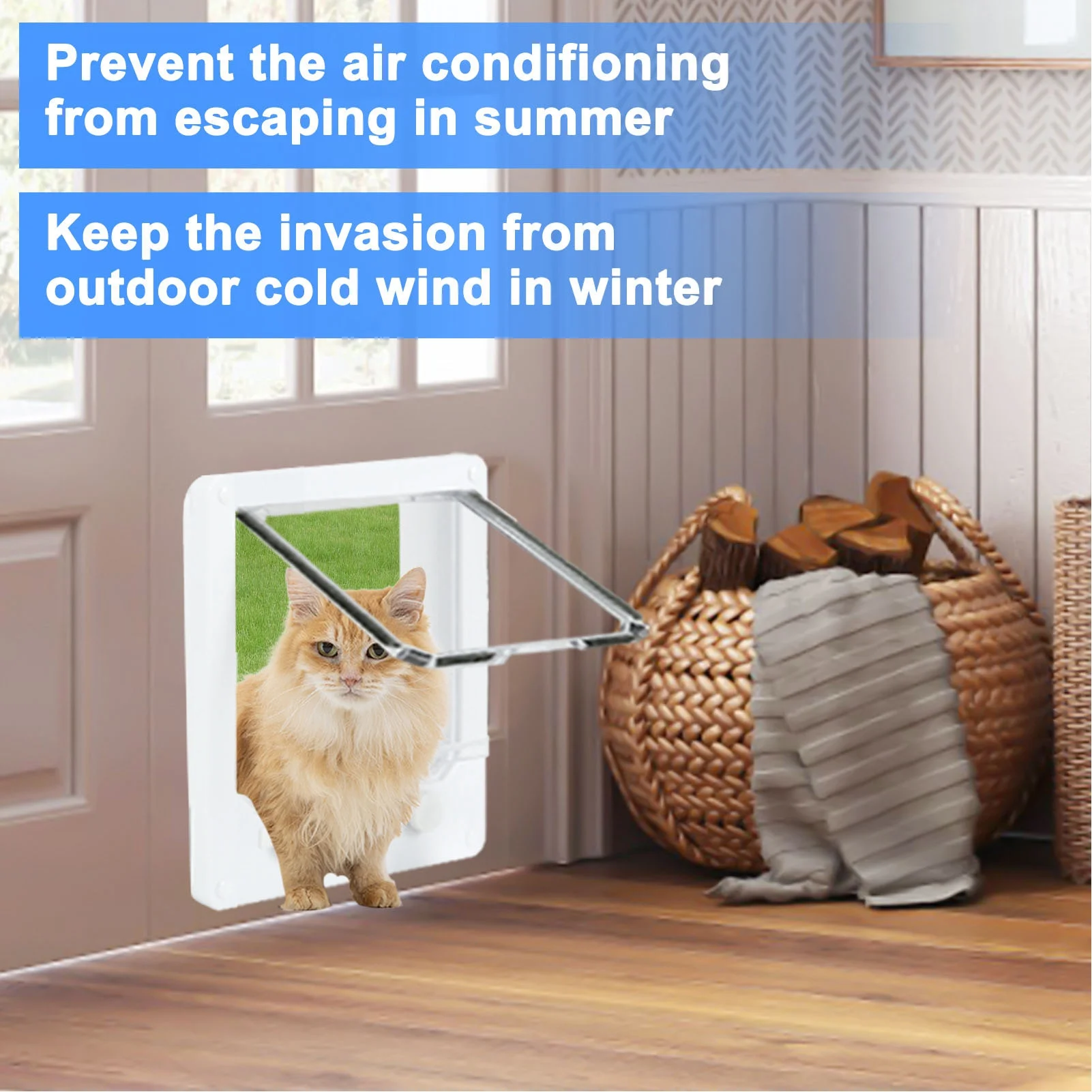 Double Rotary Switch for Pet, Strong Construction, Long Lasting Use, Cat and Dog Flap Door, Easy to Clean, 12x9cm, 23.6x27cm