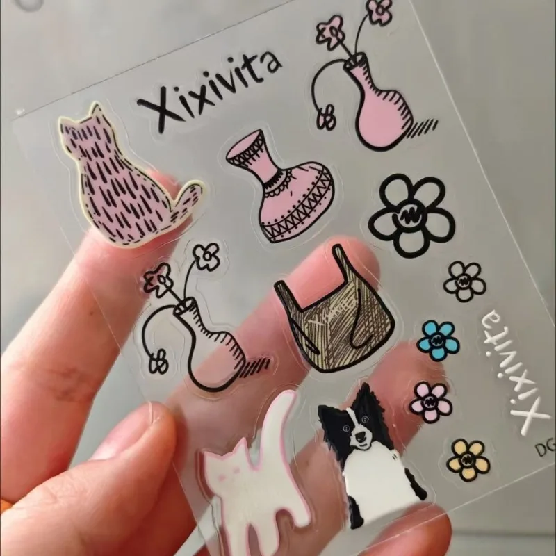 1 adesivo in gelatina con linee disegnate a mano, adesivo colorato per guscio di tablet per computer, telefono cellulare, uva verde - immagine 6