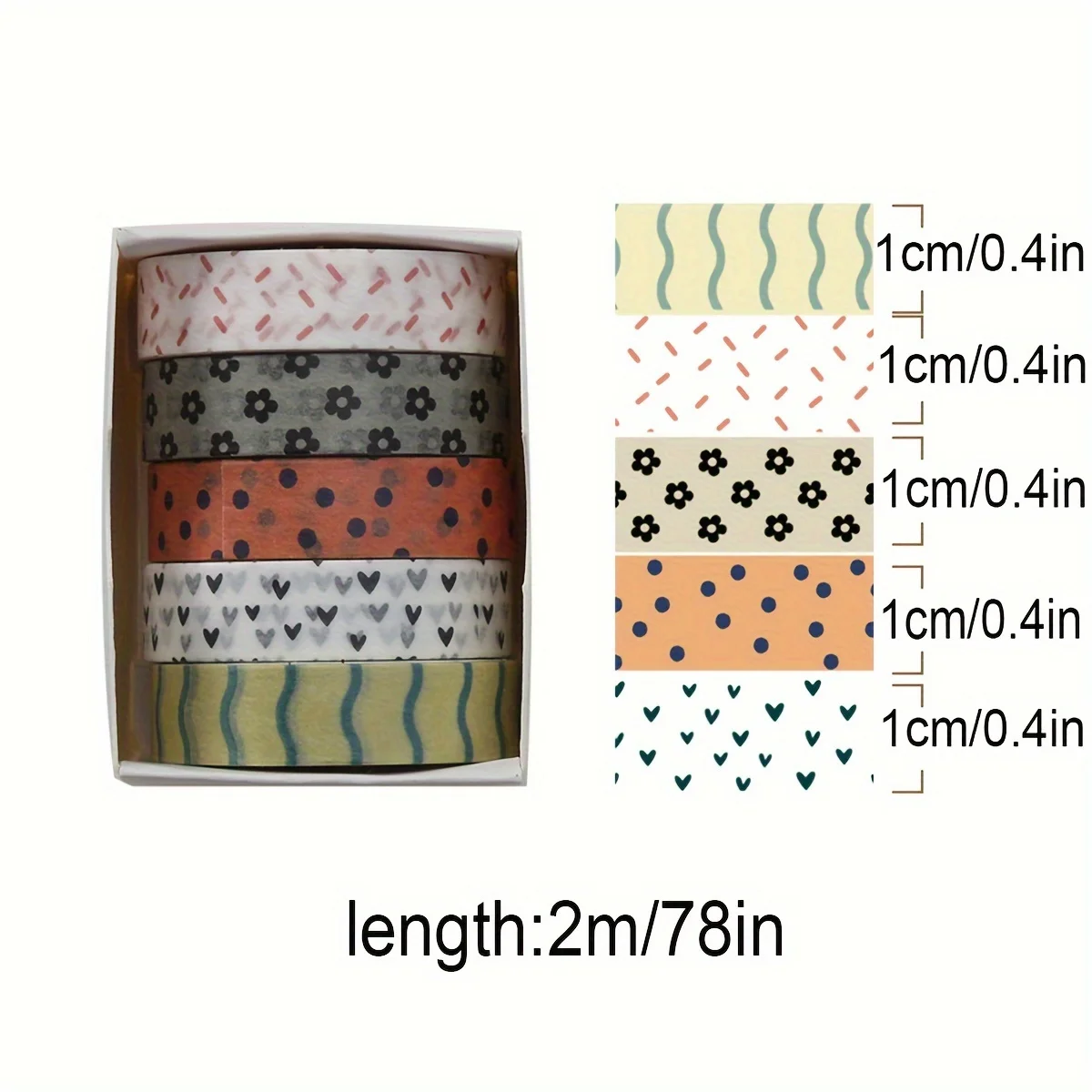 Minimalist Solid Color Washi Tape Set - Decorative Craft Tape for Journaling, Scrapbooking, and Gifts