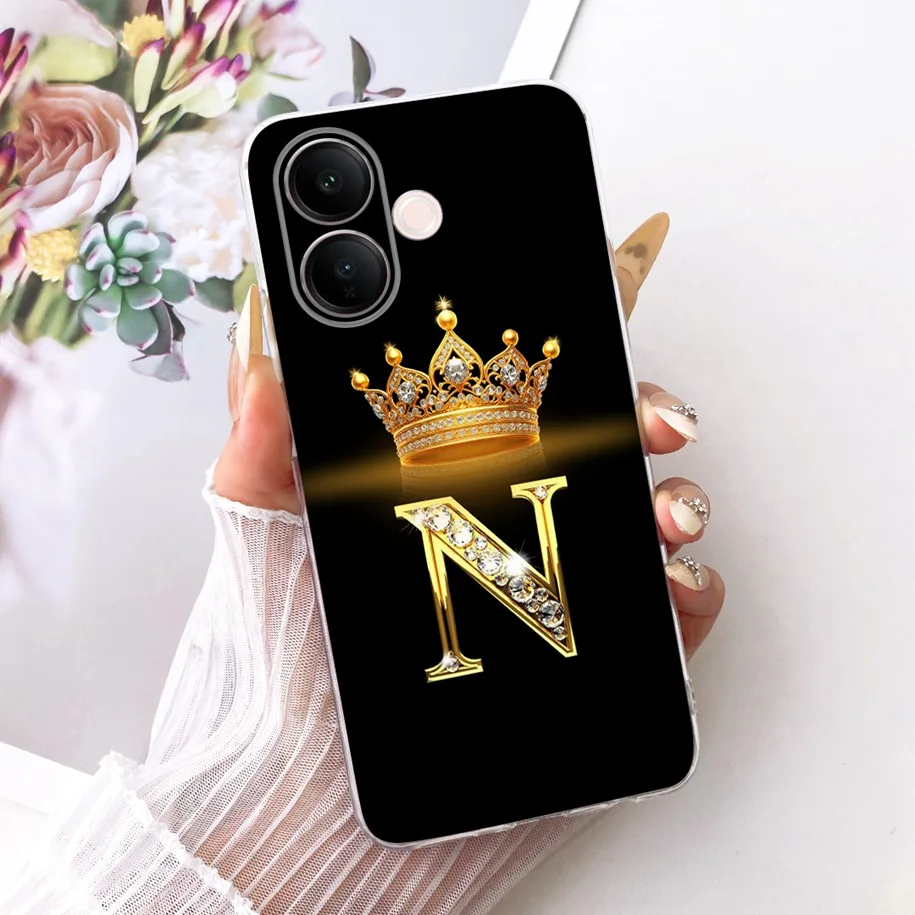 Cute Letters Crown Soft Slim Silicone Back Cover Case - Enhanced Protection with Stylish Design