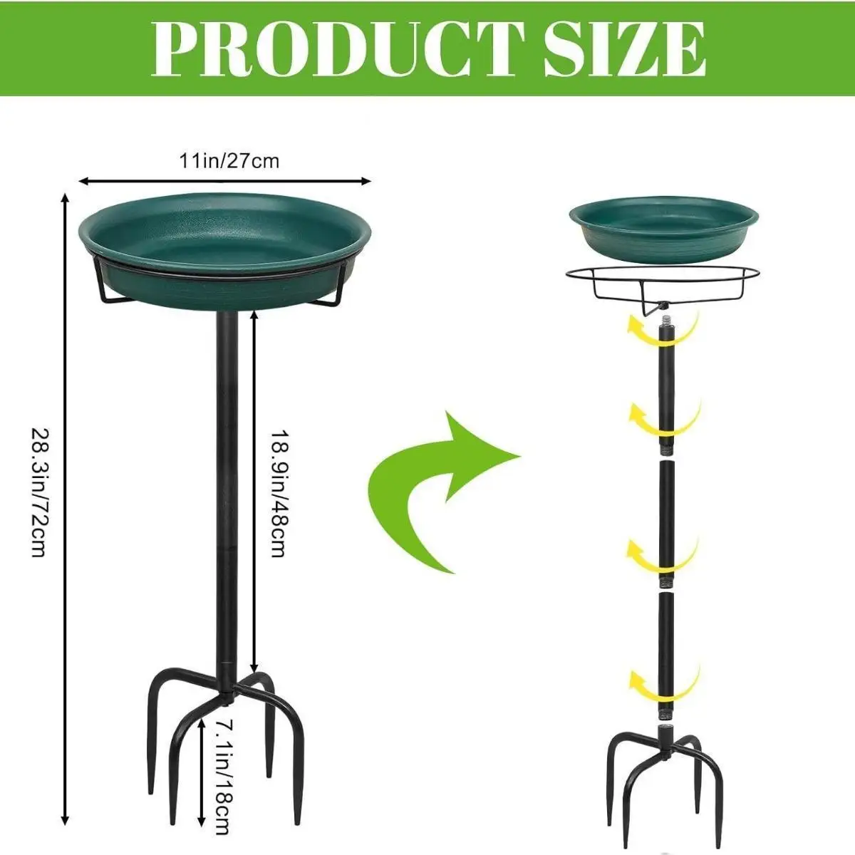Bird Bathtub & Feeder Heavy Duty Bird Bath Feeder Bowl for Lawn Garden Bird Bathtub & Feeder Heavy Duty Bird Bath Feeder Bowl for Lawn Garden