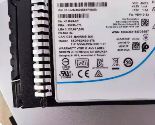 For 02312LKG P4610 1 6T U 2 NVME SSD U2 PCI E