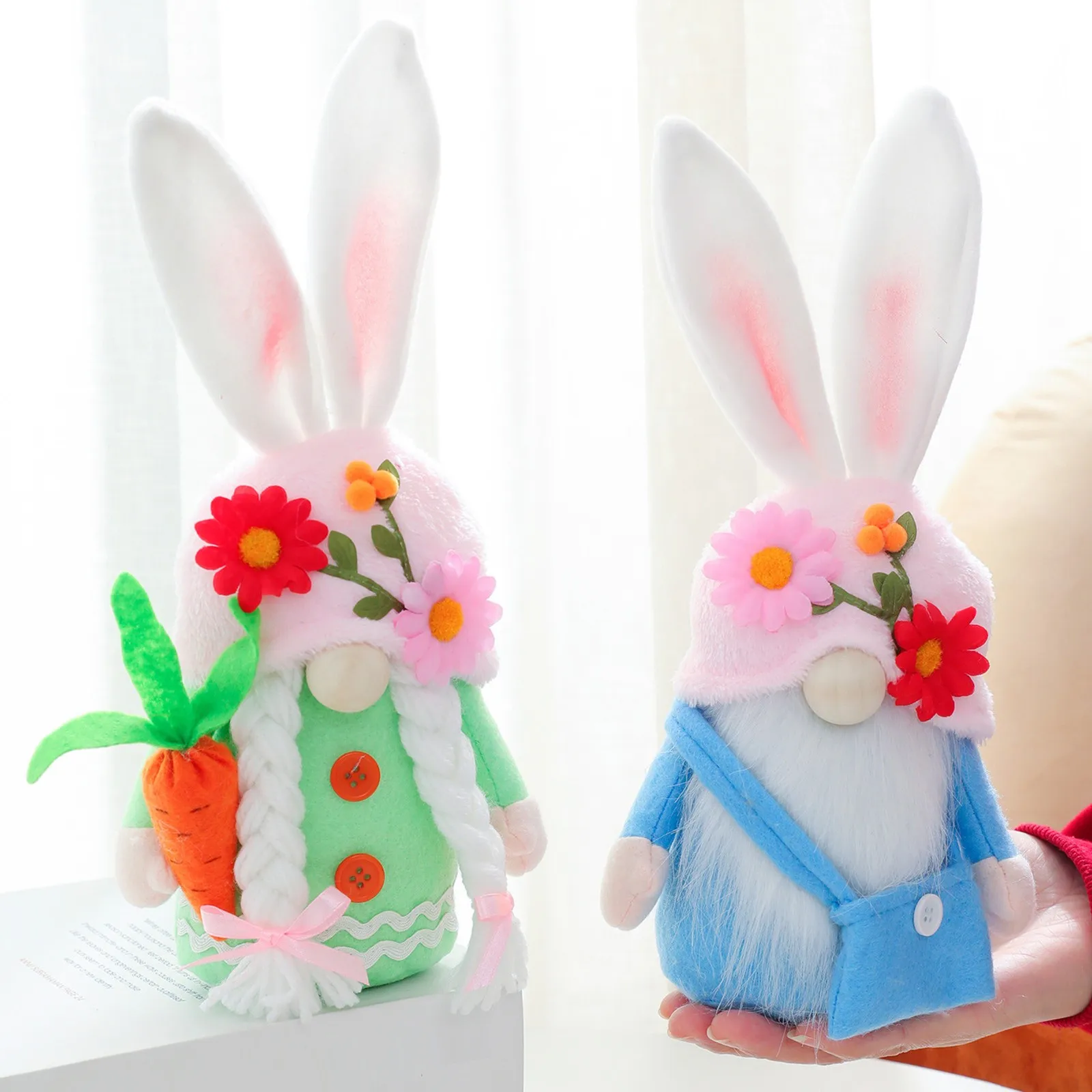 

Carrot Cute Rabbit Doll Creative Goblin Doll Birthday Gift Decoration Toy Chunky h Yarn Dolphin h Large