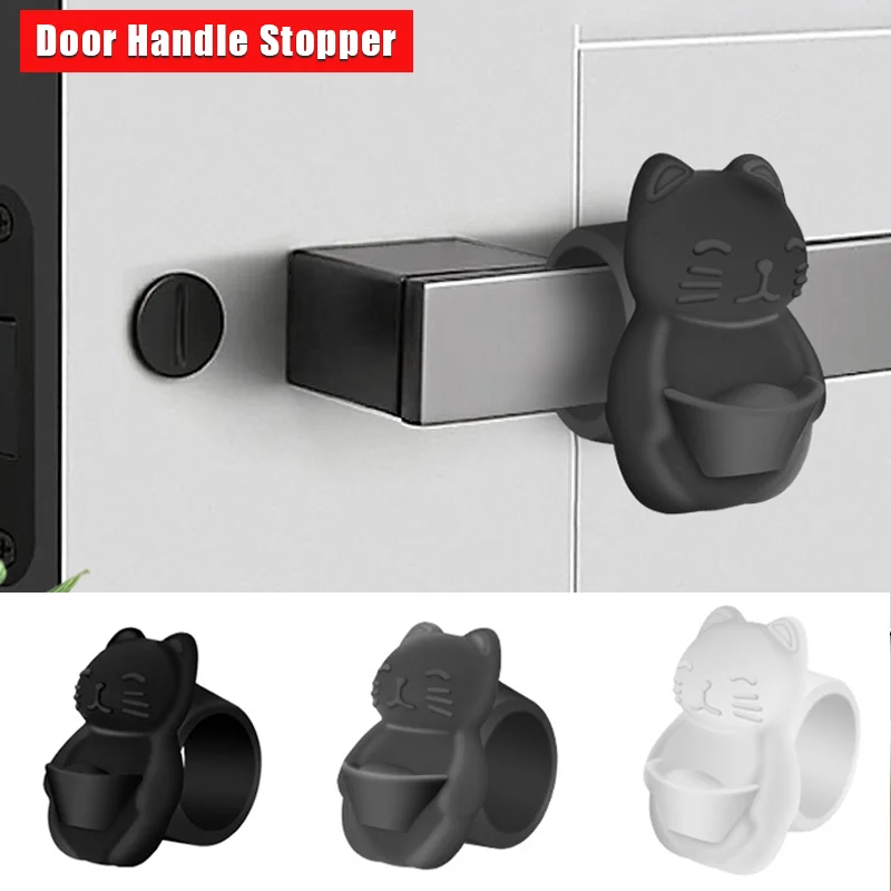 Door Stopper Door Handle Buffer Handle Stopper Wall Shield Cushion Protector Silicone Noise Silencer Guard Bumper