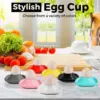 Soft Boiled Egg Holder Egg Cup Stackable Egg Coddler Cups With Base For Serving Breakfast Brunch Kitchen Table Decor 5