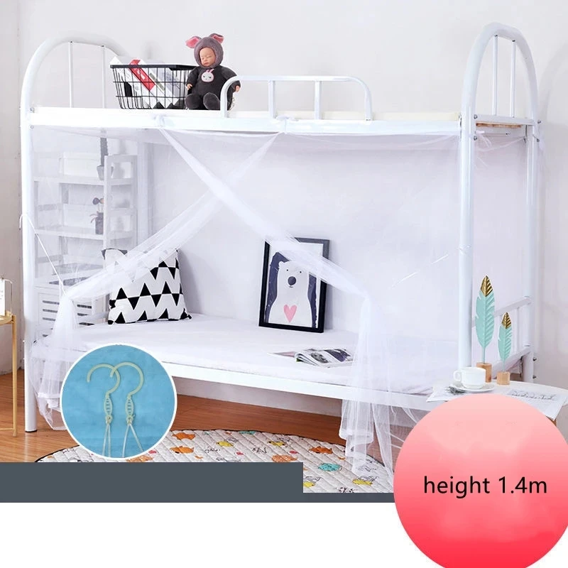 Summer Encrypted Dormitory Mosquito Net Simple Solid Color Student Mosquito Net High Quality Single Door Universal Mosquito Net