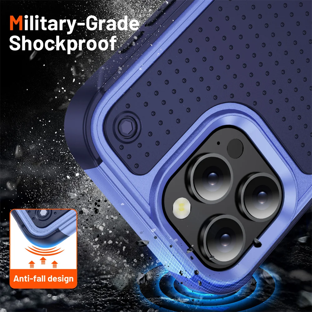 Military Grade Shockproof Armor Phone Case with Protective Bumper