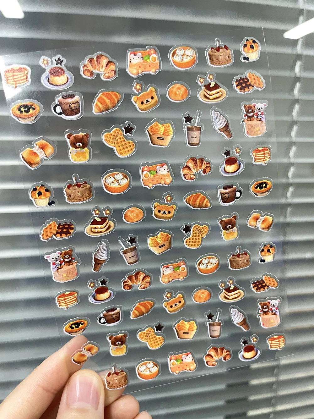 Kawaii Rilakkuma Expressions Nail Art Stickers - Cute and Waterproof Decals