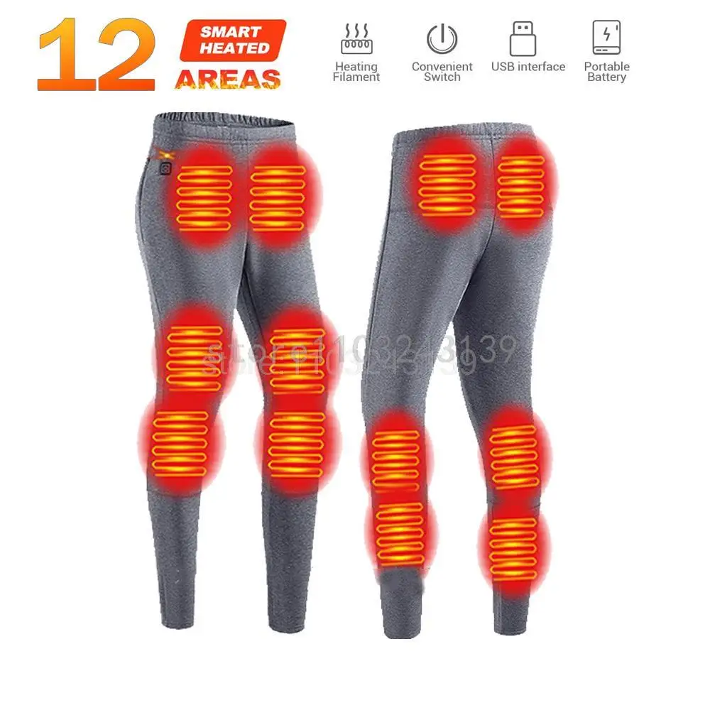thumbnail image 1 of Conjunto de ropa interior con calefacción eléctrica para invierno, chaqueta de motocicleta, chaqueta autocalentable, pantalones y calzoncillos largos térmicos de polar para hombre, 1 of 5