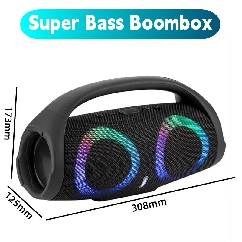 

High Power Subwoofer Portable Bluetooth Speakers Wireless Hometheater Waterproof Outdoor Super Bass Caixa De Som With RGB TWS/TF