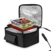 Portable Mini Car Microwave 12V Electric Heated Lunch Box Oven Fast Heating Picnic Box for Travel Camping Food Cooking Black 4