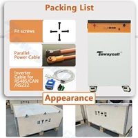 Stock ue 51.2V 48V 15KWh Powerwall 300Ah LiFePO4 batterie 6000 Cycle Lithium fer Phosphate intégré BMS peut RS485 sans taxe 6