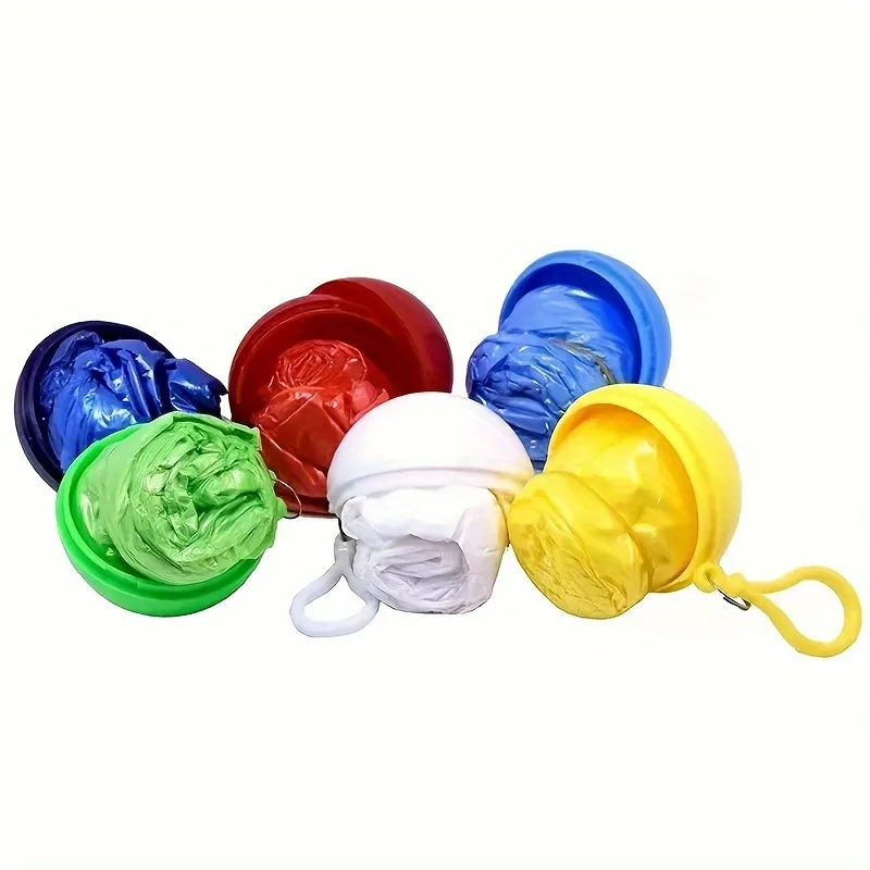 Raincoat poncho 1/3pcs Disposable Emergency Raincoat Foldable Keychain Rain Poncho In A Ball For Traveling Hiking Fishing Camping Outdoor Sport