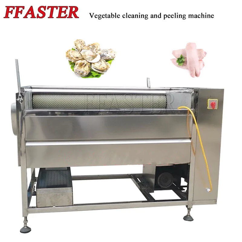 

Cassava Potato Taro Carrot Washing And Peeling Machine Brush Roll Vegetable Peeler And Washer Stainless Steel Cleaning Machine