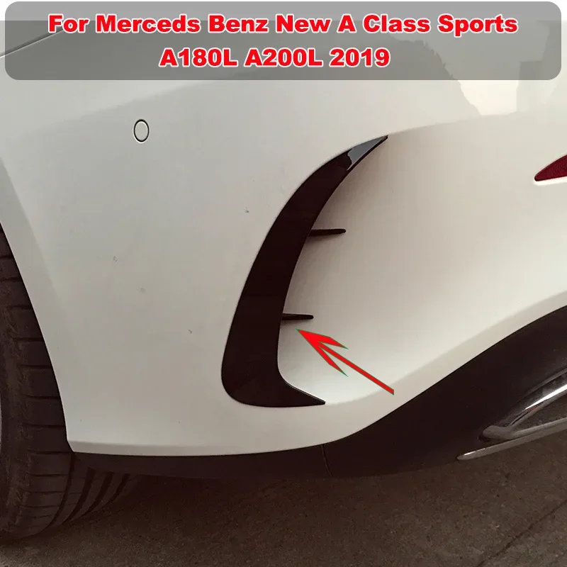 

For Merceds Benz A Class Sports A180L A200L 2019 Rear Bumper Splitter Side Spoiler Canards Cover Trim Car Accessories