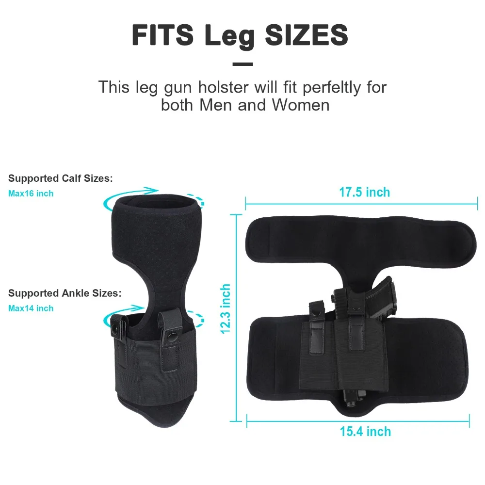 은폐 캐리 앵클 건 홀스터, Glock 43, 42, 33, 30, 27, 26 S & W M & P 쉴드 9mm, 보디 가드, 380, Ruger LCP, LC9, Sig Sauer