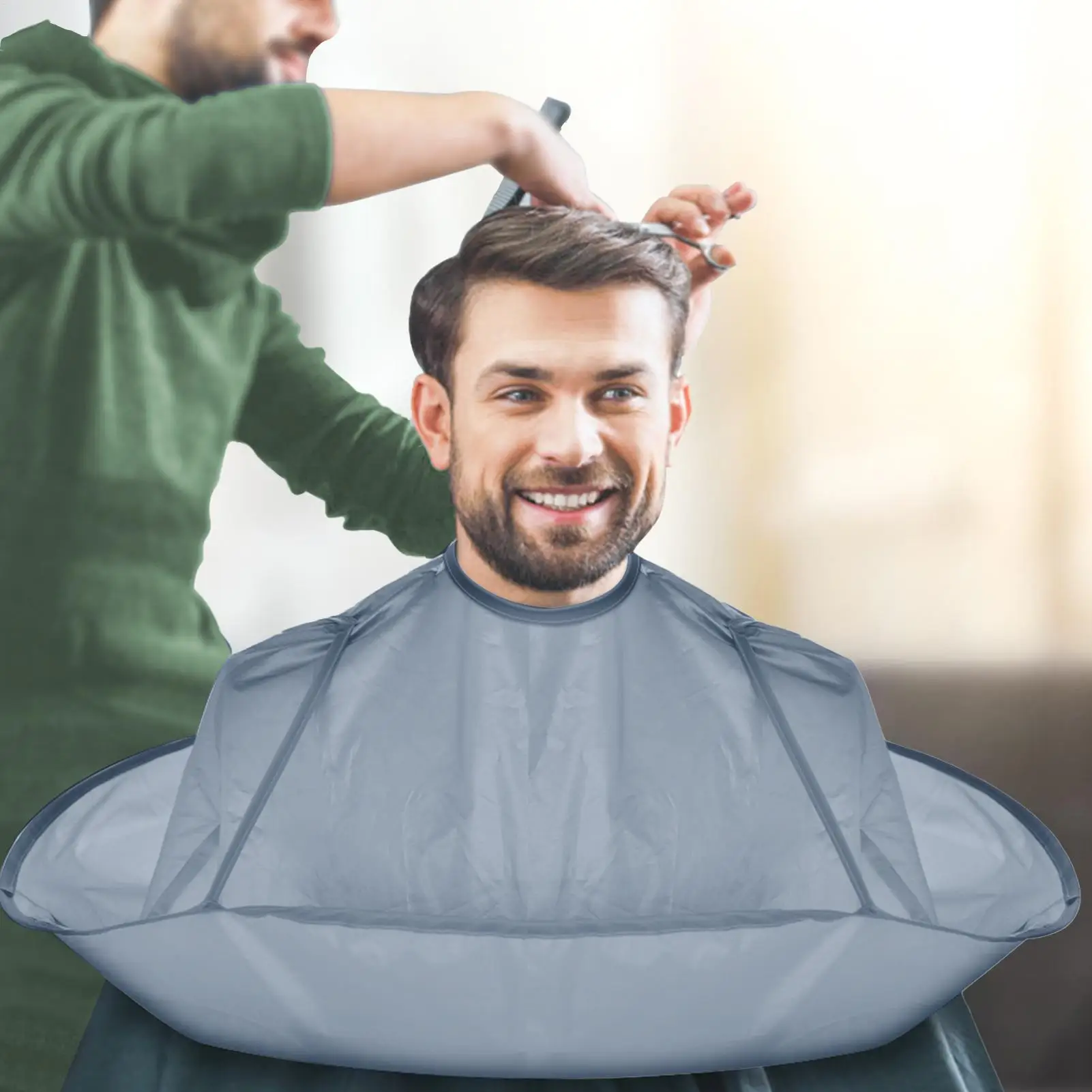 60cm 헤어 커팅 케이프 이발 우산 캐처 바버 스타일링 케이프 남녀 헤어드레싱..