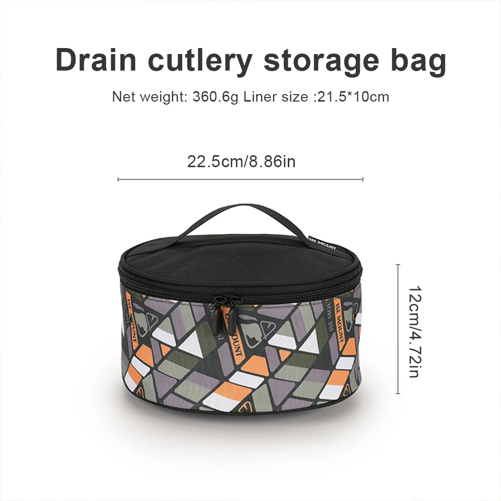 Camping Cookware Storage Bag Waterproof Camping Tableware Organizer Large Capacity Camp Bowl Cups Container for Outdoor Camping