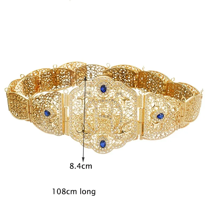Classic R Belts For Women Algerian Robe Belt Wedding Jewelry Arabian Bridal Belt Chain Moroccan Bridal Buckle Bridesmaid