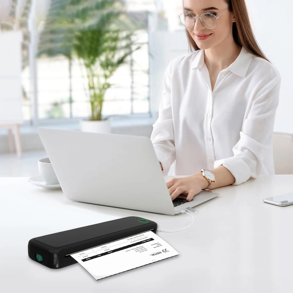 Portable Thermal A4 Printer Inkless Bluetooth Mobile Printer
